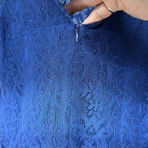 Cure Royal Blue Shift Dress Embellished SzL - Picture 5 of 12